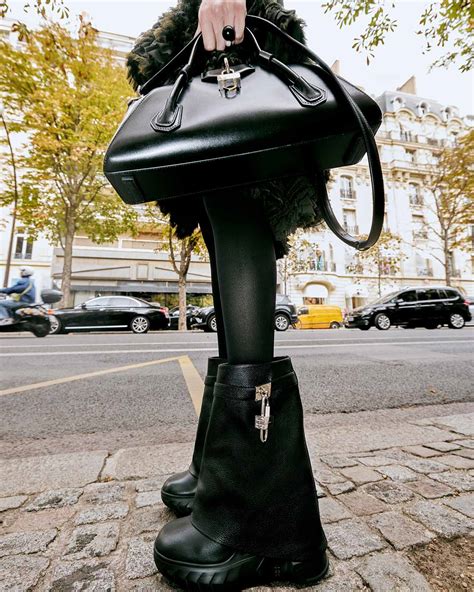 brown givenchy shark tooth boots|shark lock ankle boots.